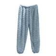 thumbnail image 3 of Hearthz Flannel Pajama Pants Women Fuzzy Winter Warm Thermal Women's Pj Bottoms Wide Leg Drawstring Sleep Pants Women with Pocket, 3 of 5