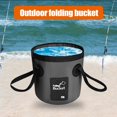 thumbnail image 2 of Water Bucket Folding PVC Carrier Wash Basin Traveling Camping Fishing Boating Reusable Organizer Container, 2 of 7