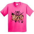 thumbnail image 3 of Inktastic Halloween Boo with Spiders in Web Youth T-Shirt, 3 of 5