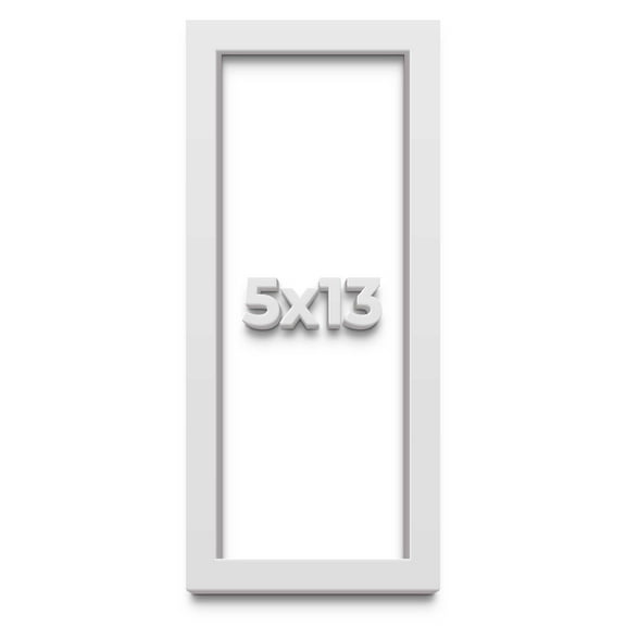 5x13 IN Shadow Box Frame White | 1 Inches Deep Real Wood Contemporary Shadowbox Display Frame | UV