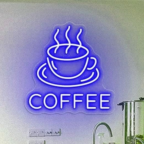 SHANJIA Coffee Neon Sign, LED Coffee Neon Signs,LED Neon Light Coffee Cafe Sign Acrylic Neon Sign for Beer Bar Club Windows Glass Party Coffee Nook Wall Decor,Restaurant,Bar Decoration