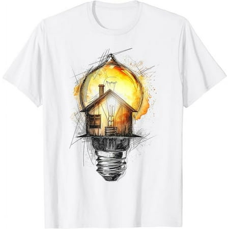 

Light Bulb Painting House Abstract Art Painting Graphic T-Shirt