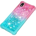 thumbnail image 6 of Samsung Galaxy A01 Core Case,Creativity Clear Gradient Quicksand Glitter Flowing Liquid Floating TPU Case Bling Diamond Sparkle Cover for Samsung Galaxy A01 Core JB Powder Blue, 6 of 14