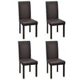 thumbnail image 2 of vidaXL Dining Chairs Side Chair with Solid Wood Legs for Kitchen Faux Leather, 2 of 19