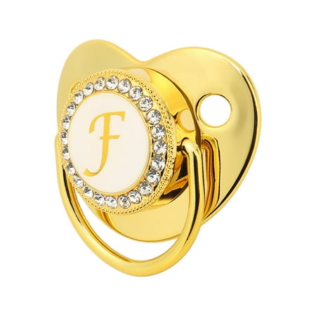 

Bling Baby Golden Baby Curved Design 26 Letters Safe Materials Healthy Bling Baby With Clips For 6 To 18 Months Baby F