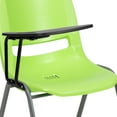 thumbnail image 6 of Emma + Oliver Green Ergonomic Shell Chair with Right Handed Flip-Up Tablet - Tablet Arm Desk, 6 of 13
