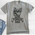 thumbnail image 2 of Yorkie Dad T-shirt, Unisex Men's Shirt, Yorkshire Terrier, Yorkie Owner, Best Dog Dad Gift, Dark Heather Gray, Medium, 2 of 6