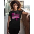 thumbnail image 3 of Love Faith Fight Breast Cancer Awareness Support Family Friends Run Walk Marathon Women's T-shirt, S, Black, 3 of 5