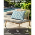 thumbnail image 3 of White Daisy Outdoor Head Resting Pillows with Insert Flowers Blue Minimalist Modern Art 1 Pack Waterproof Lumbar Pillows with Adjustable Elastic Strap for Recliner Beach Chair, 12"x20", 3 of 7