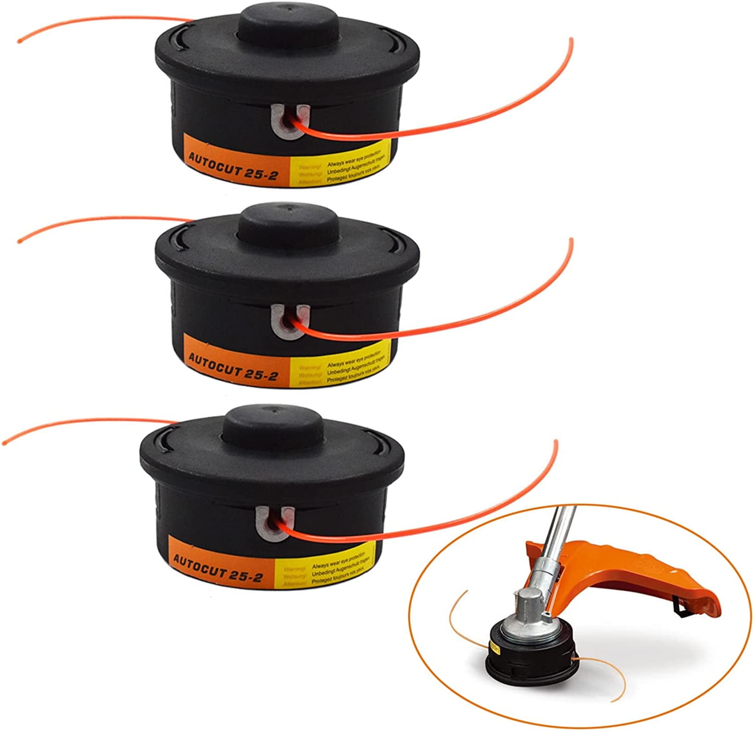 waltyotur 3Pack 252 Trimmer Head Compatible with Stihl FS56 FS90