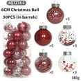 thumbnail image 3 of Christmas Ornaments Set 30ct Christmas Ball Ornaments Shatterproof Xmas Tree Hanging Balls Decorations Perfect for Halloween Decorations Holiday Wedding Christmas Decor(2.36", Red), 3 of 3