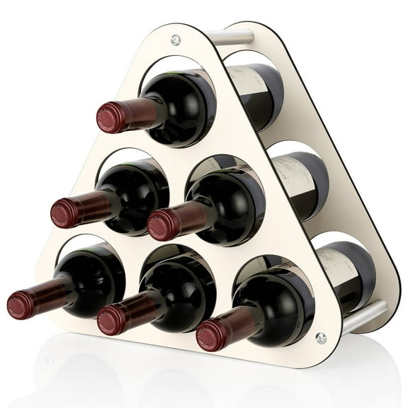 Miusco Triangle Tabletop Wine Rack, 6 Bottle Capacity