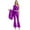 Purple, variant on TiaoBug Women 70s Disco Costume One Shoulder Long Sleeve Bell Bottom Hippie Club Jumpsuit Purple XXL