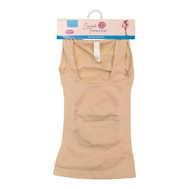 Camiseta Busto Libre Secret Treasure para Dama Liso Piel Talla CH-M