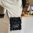 thumbnail image 4 of Glitter Shoulder Bag Sequin Handbag Purse Crossbody Bag for Women Evening Color Black Size One Size, 4 of 6
