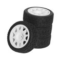 thumbnail image 4 of 4 neumáticos para ruedas de coche RC TT01, escala 1:10, accesorio de modificación RC, piezas de mejora resistentes. blanco, 4 of 9
