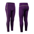 thumbnail image 2 of Ramiter Leggings for Women Women's Warm Winter Fleece Lined wide elastic waistband Thermal Leggings with Flattering Front Seam XL,Purple, 2 of 4