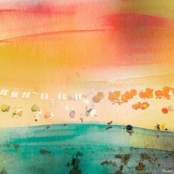 Parvez Taj Dozing on the Beach Canvas Wall Art