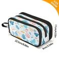 thumbnail image 3 of ALAZA Fish and Seaweed Pencil Case Bag 3 Compartment Pen Pouch Large Storage Holder Box Organizer, 3 of 8