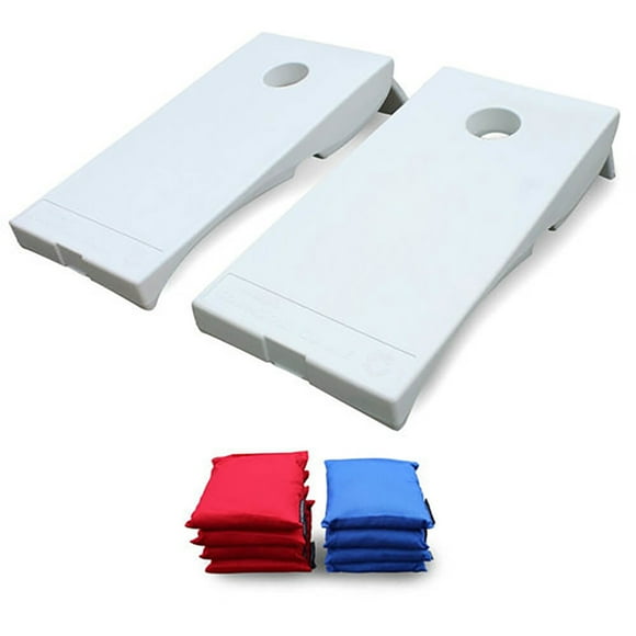 Driveway Games All Weather Corntoss Bean Bag Cornhole Game, White