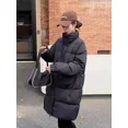 thumbnail image 2 of Abrigos de invierno para mujer, chaqueta acolchada gruesa y cálida de plumón de pato blanco de 90 grados, abrigos largos holgados de moda con cuello alto para el tiempo libre, 2 of 5
