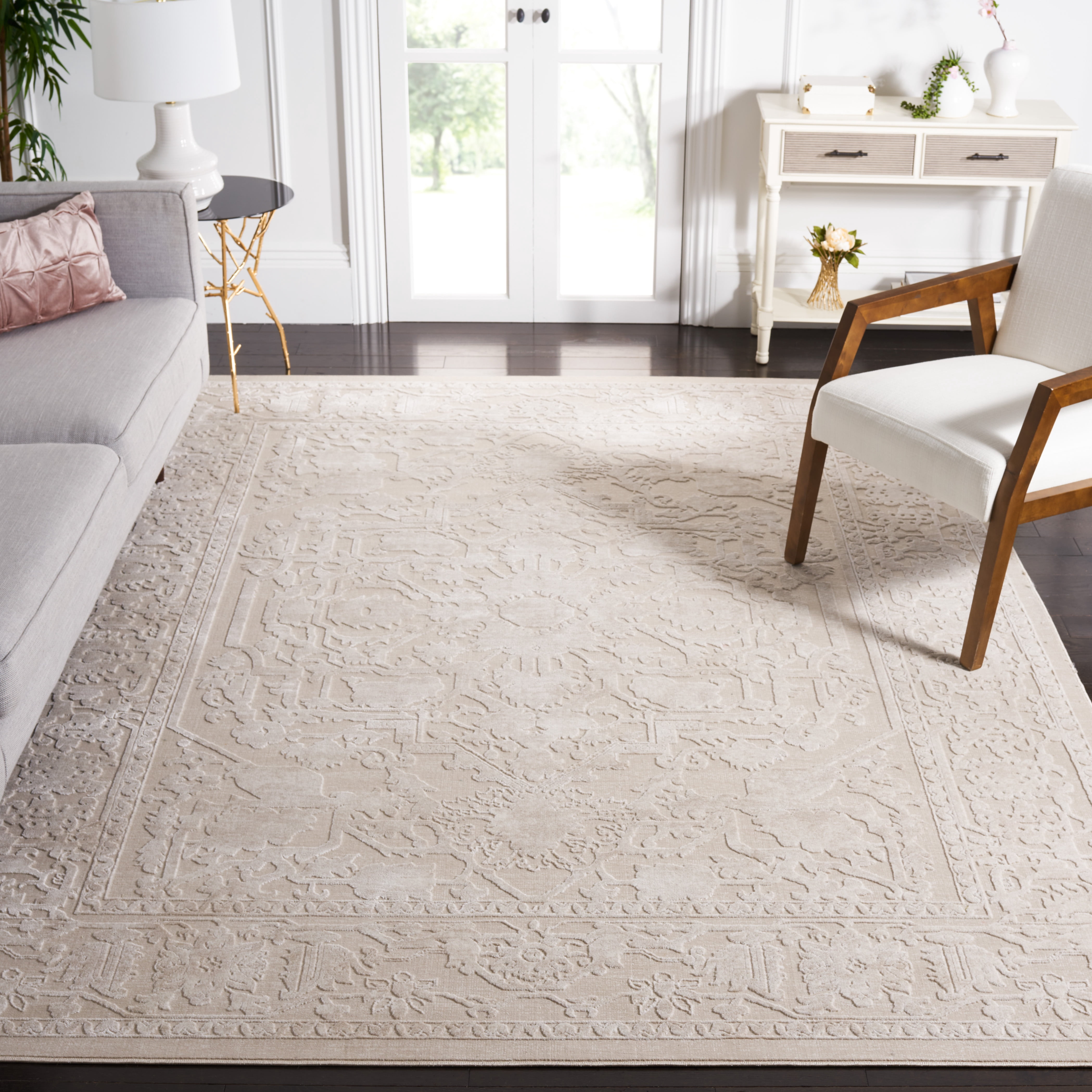 SAFAVIEH Reflection Christy Oriental Area Rug, Creme/Ivory, 12' x 18'