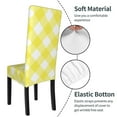 thumbnail image 6 of ZICANCN Gingham Yellow Background Chair Protectors Seat Covers , Dining Chair Slipcovers for Dining Room Hotel Kitchen Classic Plaid, 6 of 8