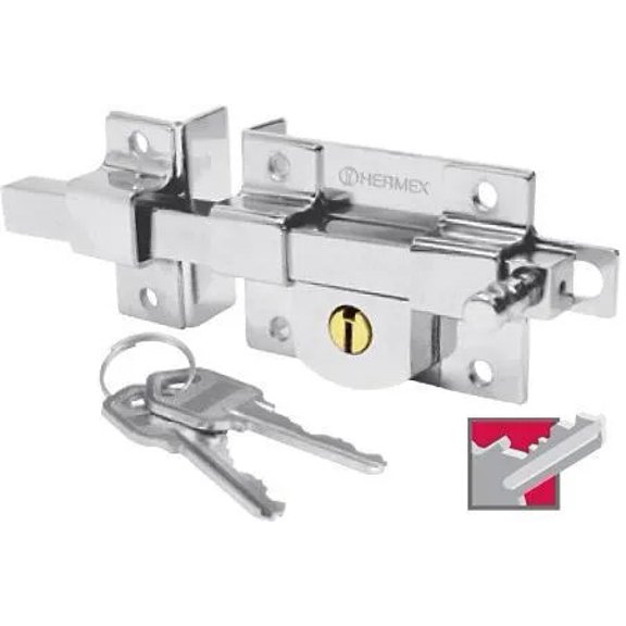 Cerradura Barra Fija Trad Der Hermex 43506 CB-40DB