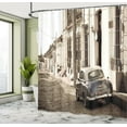 thumbnail image 5 of Ambesonne Vintage Car Shower Curtain, Old Car Cuba Street, 69"Wx70"L, Beige, 5 of 5