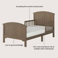 thumbnail image 4 of Child Craft Hampton Toddler Bed with Guard Rails, Arch Top, Low to Ground, Pine Wood, Dusty Heather, 4 of 8