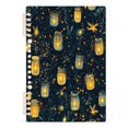 thumbnail image 7 of FORMRS 1-Subject Spiral Notebook 8" x 5" College Ruled 60 Refillable Sheet A5 Hard Cover, Orange Fireflies Pattern, 7 of 7
