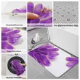 thumbnail image 6 of Purple Gold Bath Mat 3 Piece Bathroom Rug Set, Abstract Flower Ombre Aesthetics Paint Non Slip Bath Rug Contour Mat and Toilet Lid Cover, Absorbent Shower Mats Soft Bath Rugs and Mats Sets, 6 of 8