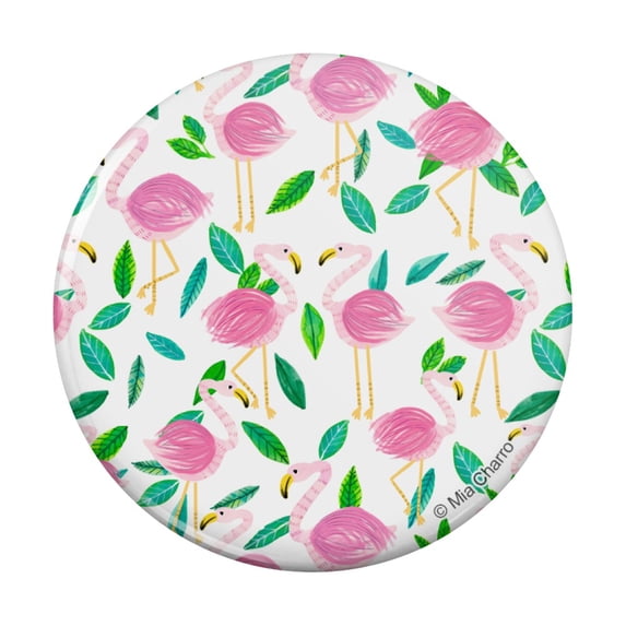 Cute Flamingos and Leaves Kitchen Refrigerator Locker Button Magnet