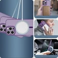 thumbnail image 6 of for iPhone 12 Pro Magnetic Case Support Wireless Charging, Shockproof Military-Grade Protection Cover, Slim Anti-Scratch Phone Case for iPhone 12 Pro Match with Car Mount Holder, Darkpurple, 6 of 6