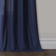 thumbnail image 3 of Lush Decor Linen Lace Lace 84" x 38" Lace Navy Cotton Blend 3" Rod Pocket Pair Window Panel, 3 of 7