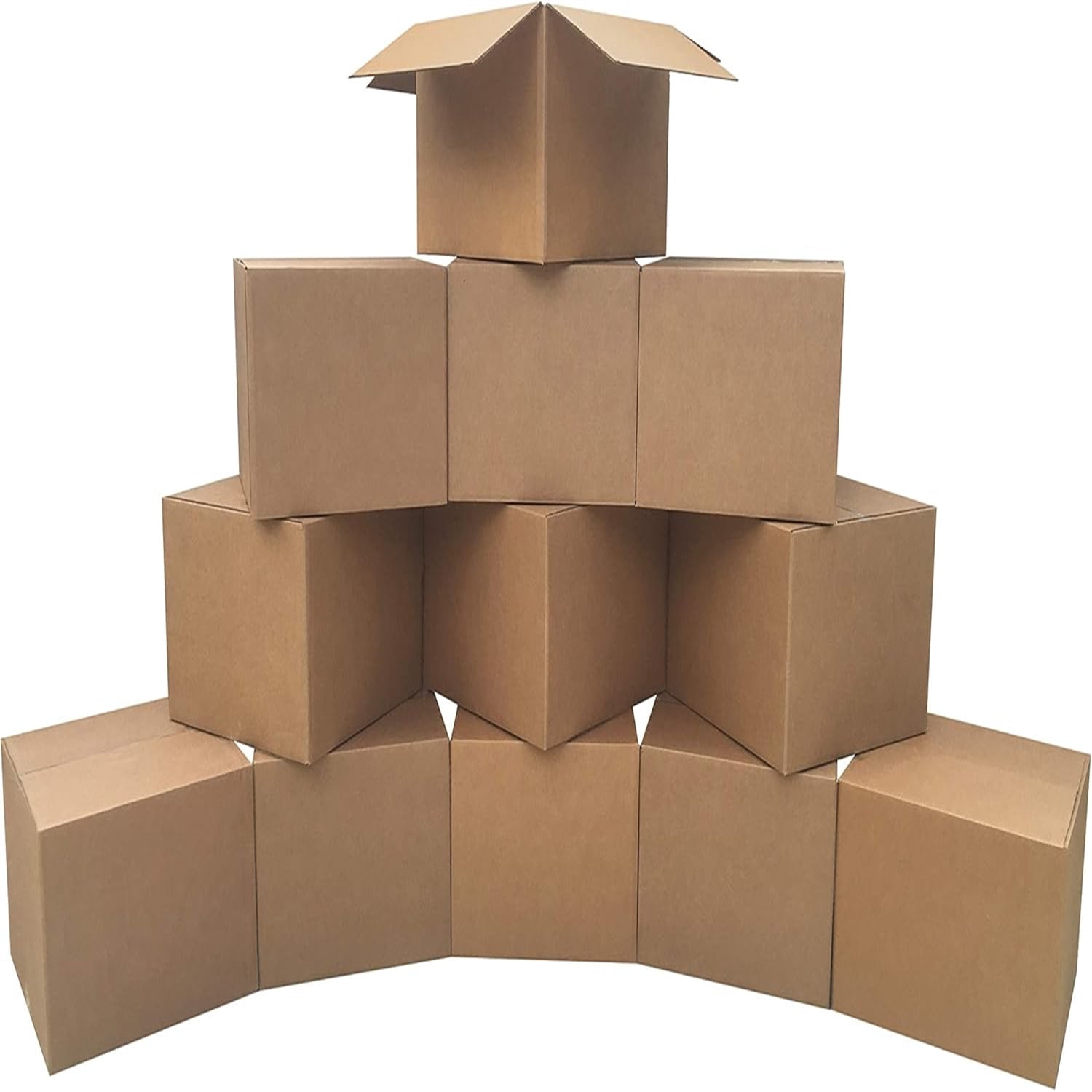 Cardboard Moving and Storage Boxes, 12 Pack, Large, Brown, 20" x 20" x 15"