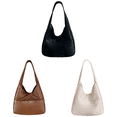 thumbnail image 1 of Bolso Mujer Retro Tote Bolso Casual Suave Axila Otoño Invierno Negro, 1 of 6