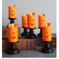 thumbnail image 3 of 6 piezas de luces LED con forma de calabaza de Halloween, velas sin llama, luces parpadeantes oso de fresa  Hogar, 3 of 4
