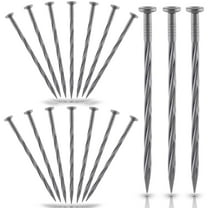 40-Pack 8-Inch Plastic Landscape Edging Anchoring Stakes, Spiral Landscape Anchoring Spikes for Paver Edging, Weed Barrier, Artificial Turf Nails & More (Fits Dimex EasyFlex Proflex) (40, Grey)