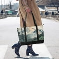 thumbnail image 4 of FORMRS Canvas Laptop Tote Bag for Women with 15.6" Computer Compartments Shoulder Handbag, Watercolor Mountatin, 4 of 7