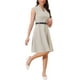 thumbnail image 4 of Vestido de trabajo INSPIRE CHIC para mujer, corte acampanado, vestido de negocios de manga corta 2024, color gris, 4 of 6
