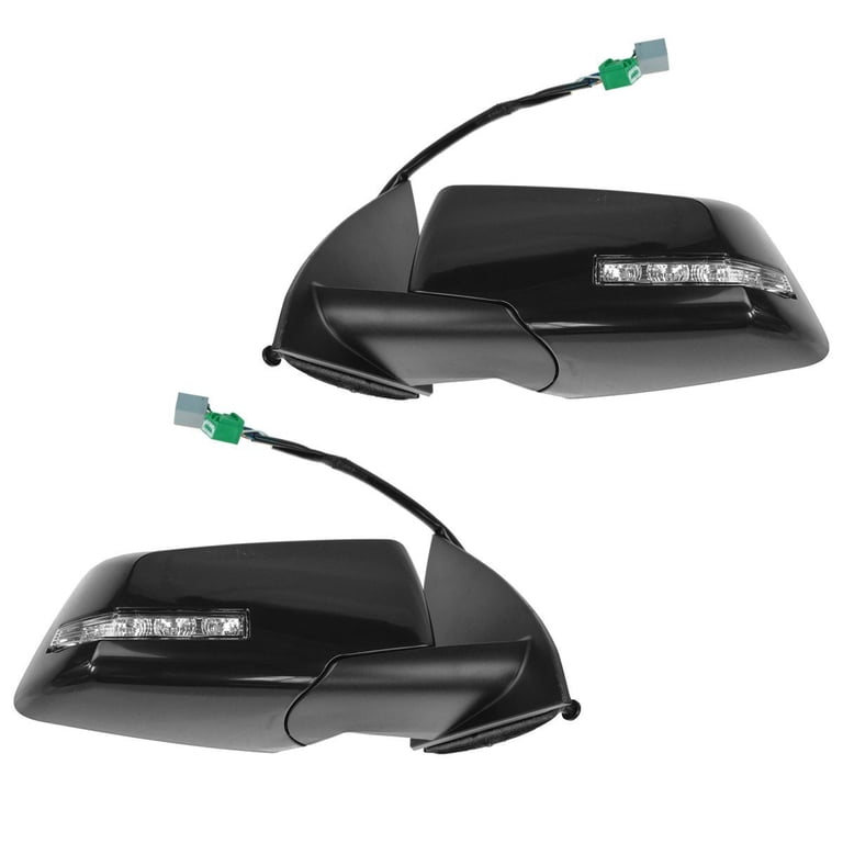 Pair Power Heated Signal Mirrors For Chevy GMC – Folding, Clear Signal, Black