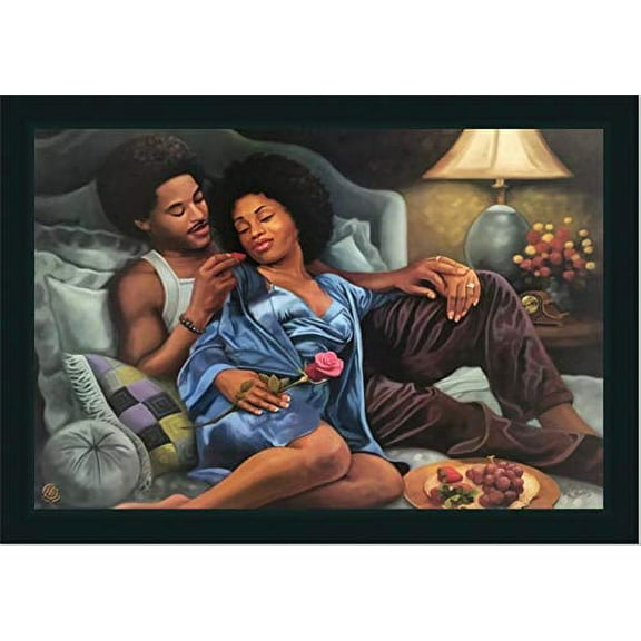 Focus On Me | Framed Sensual Black Art | 28L X 40W" Inches