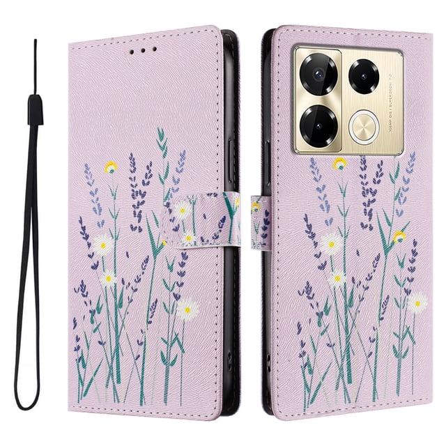 FOXDOCK Funda Tipo Cartera para infinix Note 40 Pro con Soporte y Correa – Diseño de Patrones Lindos