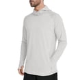 thumbnail image 7 of LEKWK Fishing Shirts for Men Quick Dry Long Sleeve Hooded Face Cover Slim Fit Sun Shirt Lightweight Breathable UPF 50+ Protection Athletic Fishing Wear Gray XXXL, 7 of 7