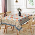 thumbnail image 3 of Vintage Light Sky Blue Floral Rectangle Tablecloth,Waterproof Stain Resistant Table Cover for Holiday Kitchen Dining Room Decor,60x102 Inch, 3 of 7