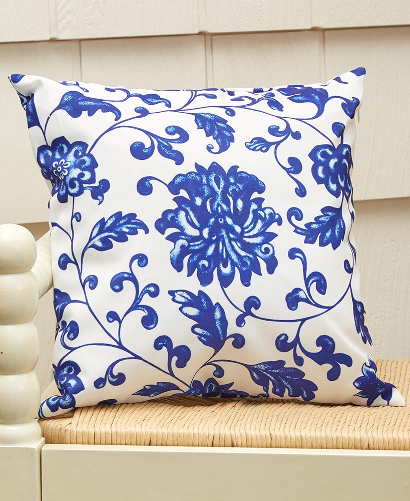 Outdoor Pillow Pillow with VintageStyle, Floral Print Square 14