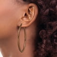 thumbnail image 2 of Auriga Fine Jewelry Stainless Steel Polished Brown IP-plated 55mm Diameter 3mm Oval Hoop Earrings, 2 of 5