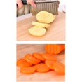 thumbnail image 4 of Cuchillo corrugado, cortador de papas fritas de acero inoxidable, cuchillo rebanador de papas para papas fritas, vegetales, zanahorias, cebollas, pepinos, 4 of 5