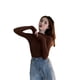thumbnail image 2 of Suéter básico de cuello medio alto para mujer, versión coreana de otoño e invierno, jersey ajustado con capa interior de manga larga, popular, 2 of 6